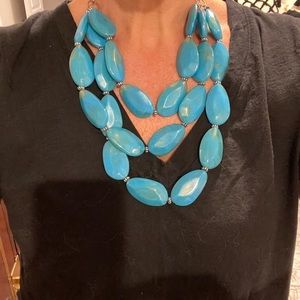 Turquoise enamel necklace
